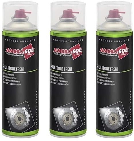 Bomboletta Pulitore per Freni Spray 500ml detergente per la pulizia e sgrassatura delle parti meccaniche durante i lavori di manutenzione e di riparazione della tua bici auto e moto, Made in Italy (3)