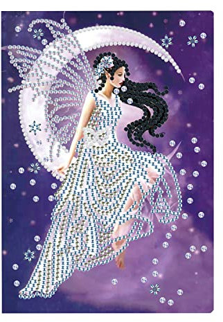 DCIDBEI Diamond Painting Notizbuch Blanko A5 Notizbücher Diamant Malerei Notebook DIY Malen nach Zahlen Erwachsene Diamond Painting Notizbuch Fee Elfe Tagebuch Skizzenbuch Schreibwaren Geschenke