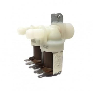 RECAMBIOS DREYMA Electroválvula Lavadora 2 Vías Salida 180º Brida Horizontal Universal Ø12 Entrada 3/4 Dos salidas Øexterior 12mm Øinterior 8,5mm 220V Agua Fría LA0423700 058782