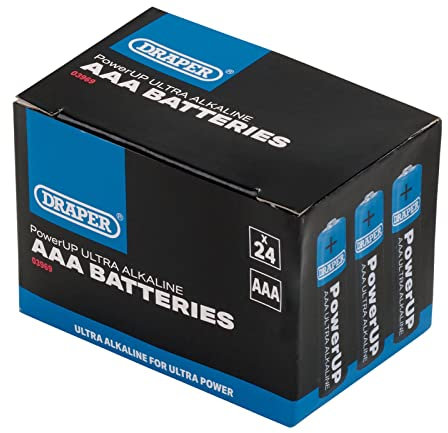 Draper 03969 PowerUP Ultra Alkaline AAA Batteries (Pack of 24)