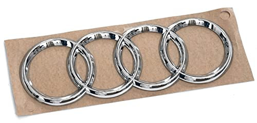 Audi 4F0853742C2ZZ Ringe Emblem Zeichen Heckklappe Logo, Chrom/Silber, nur Limousine, nur ab Produktion 10/2008
