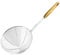 AEX Stainless Steel ladle Frying Spoon Strainer with Wood Handle Pasta Strainer Wooden Spoons Cooking Utensils for Kitchen Cooking Frying Food [6.3 Inch]