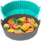 KIFT Silicone Air Fryer Liner Round Reusable 2Pcs, 7.8 inch 3.4-6.8 Litre Replacement for Disposable Parchment Papers, Airfryer Liners for Basket Suitable for COSORI, Ninja, Tower and More