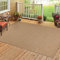 HomebyHome Outdoor Teppich Wetterfest 240 x 340 cm Beige Sisal und Jute Optik - Balkon Teppich Wasserfest Vintage Design Pflegeleicht - Waschbarer Teppich Küche, Garten, Terrasse und Camping