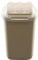 Home Centre Flip Top Plastic Waste Bin 30 Litre Cappuccino Kitchen Office School Work Recycling Disposable Trash Dispenser Household Recyclable Rubbish Bin Easy Cleaning