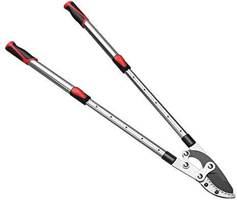 Gartenschere, Gartenschere, langer Griff, Teleskop-Amboss-Astschere, Landschaftsbau, Beschneidungswerkzeug für raue tote Bäume, ausziehbare 69–103 cm große Gartenschere