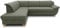 DOMO. collection Ecksofa Panama, klassisches Ecksofa in L-Form, Eckcouch, Sofa Couch, Ecke mit Schlaffunktion 254 x 186 cm, in grün