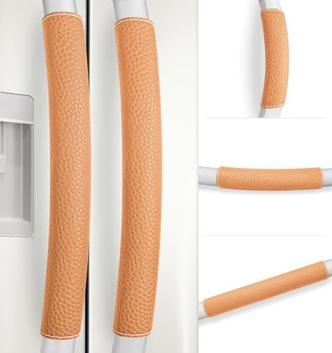 Rikzor Türgriffabdeckungen für Kühlschrank, Orange, 5 Stück