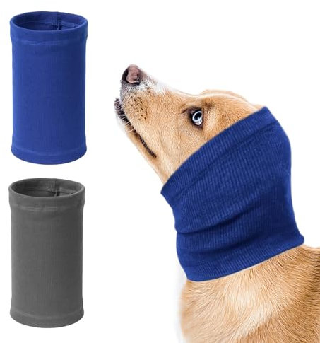 2 Stück Kopfbedeckungen für Haustiere, verdicktes warmes Zubehör, beruhigende Kopfbedeckungen für Hunde, elastische Ohrenschützer für Hunde, Nackenschutz für Haustiere, Verwendet für Pflegen