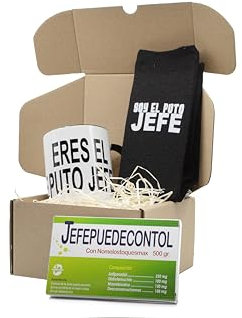 L’INFORMAL - Caja Sorpresa - Regalos Originales Amigo Invisible - Kit con Caramelos de Broma, Calcetines y Taza - Fabricada en España - Productos de Alta Calidad - 470 gr