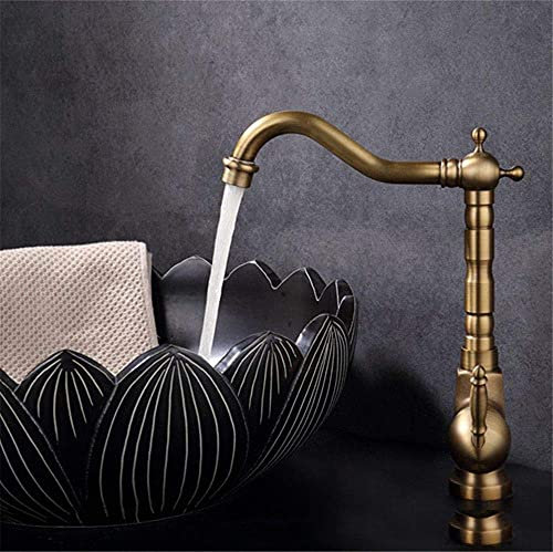 RajoNN Cucina Creativa in Rame Antico Cucina Cucina Miscelatore per Acqua Fredda e Cucina Pentola L'aeratore a Cinghia in Rame con Una Sola Mano può