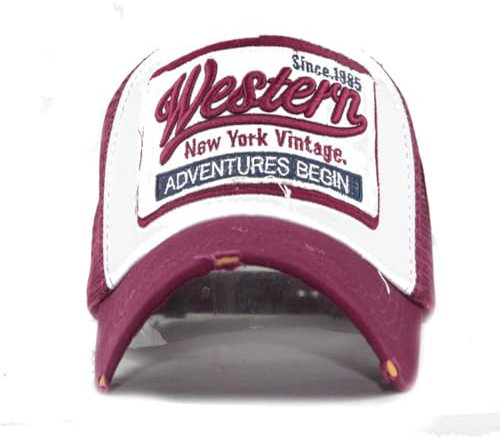 thematys Trucker Cap Western-Indian - Verstellbare Baseball-Kappe Mesh, Snapback, Herren, Damen, Sonnenschutz, Sommer & Outdoor, 55 bis 59cm (DE/NL/SE/PL, Alphanumerisch, Einheitsgröße, western1)