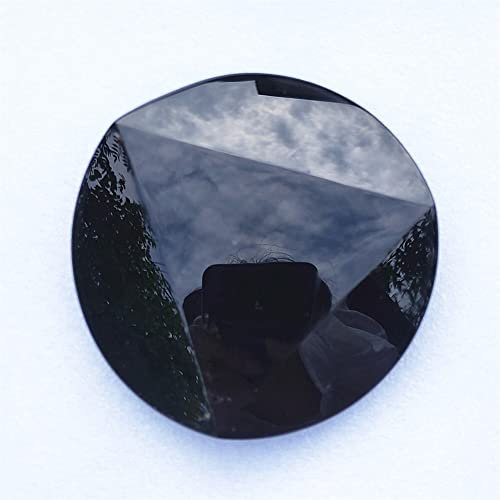 SSOPTMCB 115 mm Kristallscheibe, natürliche Schwarze Obsidian-Steinkreisscheibe, runde Platte, Fengshui-Spiegel for Heim- und Bürodekoration Reiki Crystals