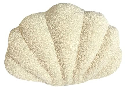 LOVIVER Muschelform Plüschkissen Dekokissen für Sofa & Schlafzimmer, Weiches Muschelkissen, Kreatives Geschenk für Zuhause & Büro