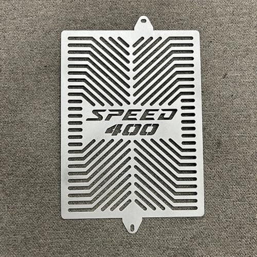 Radiator Grille Guard Cover Protector Compatible with For Triumph Speed 400 2024 Motorcycle Net Protection (Silver)