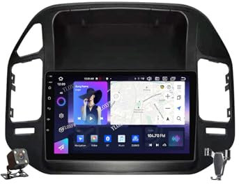 YLOXFW Android 12.0 Autoradio Stereo Navi mit 4G 5G WIFI DSP Carplay für M-itsubishi Pajero V73 V60 2004-2011 Sat GPS Navigation 9 zoll MP5 Multimedia Video Player FM BT Receiver,Schwarz,M6 Pro Plus 1