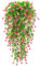 Yueshop 2PCS UV-Resistant Artificial Hanging Flowers Bouquet - Indoor Outdoor Fake Plants for Wall, Home, Garden, Wedding Decor (Pink)
