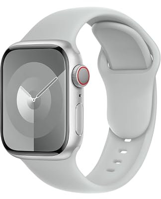DONEGANI C1 per Cinturino Apple Watch 40mm 44 mm 46mm 42mm 45mm 41mm 38mm 49mm Se Ultra 2 Serie 10 9 8 7 6 5 4 3 Band Bracciale Sport Silicone, Luna grigia