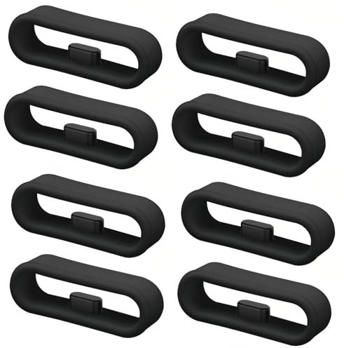 8 Stück Uhrenarmband Schlaufe, 22mm Silikon Verschlussring Kompatibel mit Garmin Forerunner 965 945 745, Instinct, Venu, Epix Gen, Fenix, Approach, MARQ Schlaufen für Armband Ersatz-Ringe Halter Gummi