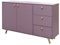 AGMAT-FURNITURE Kommode Siena mit 3 Schubladen und 2 Türen, Sideboard in Farbe: Lila, Schrank in Größe: 140 x 86 x 41 cm