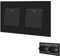 BSEED Interrupteur Verre 1 Gang 2 Voies + 1 Gang 2 Voies, Interrupteur à Bouton-Poussoir Encastré avec Témoin Lumineux LED, Interrupteur Mural pour Salon, Bureau, Cuisine-Noir
