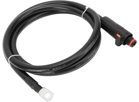 Cavi Inverter di Alimentazione a Batteria TOPINCN, estremità Terminali Cavi Batteria Neri da 35 mm², Materiali in Gomma Flessibile, Alta Temperatura per Varie Applicazioni (1,5