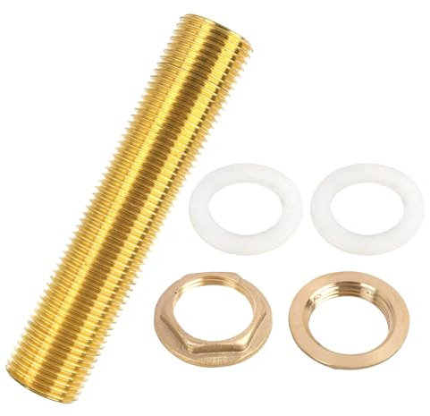 Raccord de Tuyau en Laiton G3/4 Mâle-avec Joints en Silicone pour Réservoirs d'Eau, Robuste et Résistant à la Corrosion, Doré, Adapté aux Ouvertures de 21 à 26 cm (G3/4)