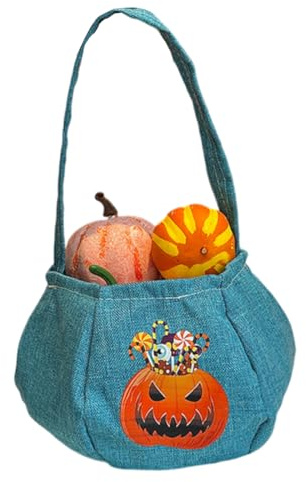 OIXYEY Sacchetto Porta Dolci Halloween - Cestino a Forma di Zucca per Dolcetto o Scherzetto, Borsa per Caramelle di Halloween per Bambini, Ideale per Feste a Tema Spaventoso e Regali.