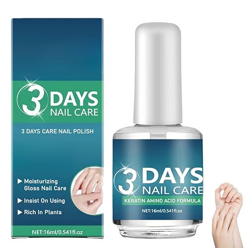 3 Days Nail Care, Nagelpflegeöl mit Keratin-Aminosäure-Formel, klarer Nagellack, schnelle Stärkung und Feuchtigkeitspflege für trockene,schwache und brüchige Nägel,für gesunde Fingernägel (1STÜCK)