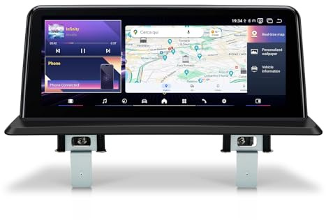 XTRONS 10,25 Zoll 8+128GB Autoradio Carplay für BMW 1er E81 E82 E87 E88 | Qualcomm 662 IPS Bildschirm Octa Core Android Multimedia mit Navi 4G LTE Car Play Android Auto WiFi BluetoothTag & Nacht UI