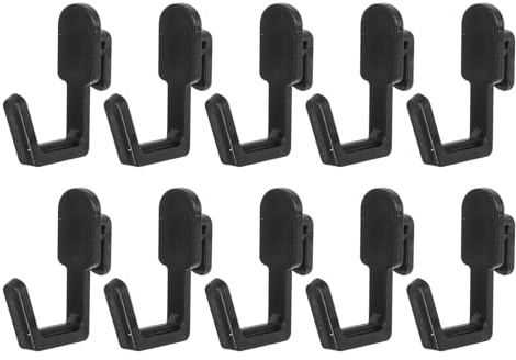 Gadpiparty 10 Stück Schwarze Lochwandhaken aus Kunststoff mit Abgerundeten Hakenenden Universelle Kompatibilität und Rutschfeste Oberfläche für Werkstatt und Garage