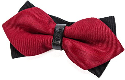 DonDon spitze Herren Fliege Schleife im Retro Look mit Haken gebunden vorgebunden und längenverstellbar