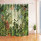 Nyngei Duschvorhang mit Ringen, Tropische Regenwald-Dekoration, Tiere in der Palme und Bananenblätter, schimmelresistent, Polyester-Stoff, 180 x 180 cm, Grün