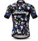 Radtrikot Männer Fahrradbekleidung Fahrrad Jersey Top Bergstraße MTB Jersey Shirt Kurzarm Team Sportbekleidung weiß schwarz Größe L