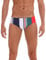 Arcweg Maillot de Bain Homme Slip Doublure avec Rembourré Souple Amovible Cordon de Serrage Réglable Confortable Rayure L(EU)