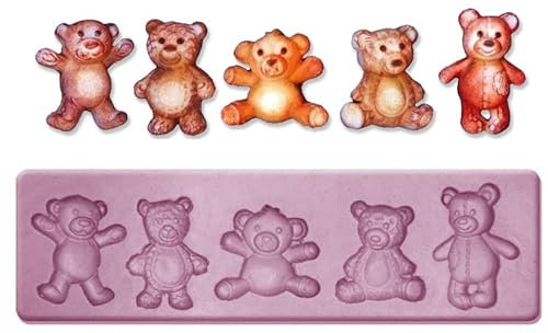 Teddy Bears Medium Silicone Rubber Craft Cake Decorating Mould Mold