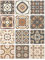 Panorama Adesivi per Piastrelle in Vinile PVC Set di 24 Piastrelle di 20x20cm Modello Idraulico Marrone - per Cucina e Bagno - Stikers per Pareti - Mattonelle Adesive