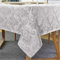SASTYBALE Rechteckige Tischdecke - 132 x 182 cm Grau Damast Tischdecke Jacquard Design Auslaufsicher Knitterfrei Wasserdicht Weich Polyester Länglich Tischdecke für Küche Party Tischplatte