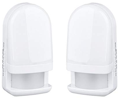 Trango 11-238 2er Set LED Sensor Nachtlicht in Weiß mit Automatikfunktion I direkt 230V mit Bewegungssensor I Sicherheitslicht I Steckdose I Lampe I Wandlampe I Orientierungslicht I 3000K warmweiß
