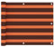 vidaXL Ecran de Balcon Brise-Vue Brise-Vent de Jardin Ecran de Protection Ecran d'Intimité Imperméable Orange et Marron 75x600 cm Tissu Oxford