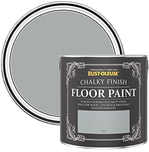 Rust-Oleum kratzfeste Kreidefarbe Bodenfarbe in mattem Finish -Taubengrau 2.5L