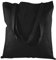 AllBags Baumwolltasche 380 x 420 mm mit langen Griffen 70 cm, Einkaufstasche, Alltagstasche, arbeitstasche damen, strapazierfähige stofftasche kindergarten, jutebeutel (1 er-Pack, Schwarz)