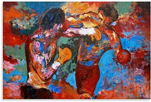 GPEIHANG Leinwand Malerei Bild Rocky Balboa Vs Apollo Creed Poster Gemälde für Familiendekor Poster Wandkunst Bilder Und Drucke 15.7x23.6(40x60cm) Kein Rahmen