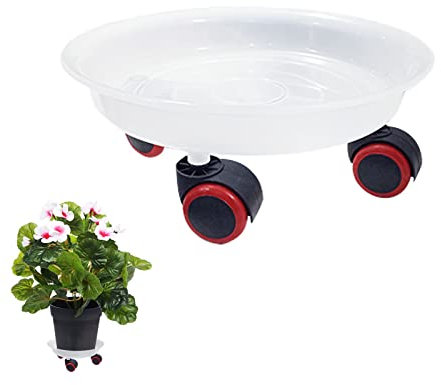 EUROXANTY | Soporte de macetero | Porta macetas con Ruedas | Soporte Plantas Interior y Exterior | Porta macetero | Pie para Plantas | Soporte para macetas con Ruedas | Ø 30 cm