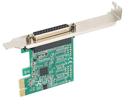 PCIe 1x zu Parallel Port DB25 Adapter, IEEE 1284 Printer Port PCI Express zu DB25 Adapterkarte für Etikettenmaschinen, Kompatibel mit IEEE 1284 SPP/Byte ECP Modus, Unterstützung für Windows und für Li