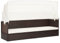 KOIECETA Gartensofa mit Sonnendach Sonnenliege Gartenliege Lounge Gartenbank Gartenbett Sofa Gartenmöbel Liege Relaxliege Sofabett Poly Rattan (Braun)