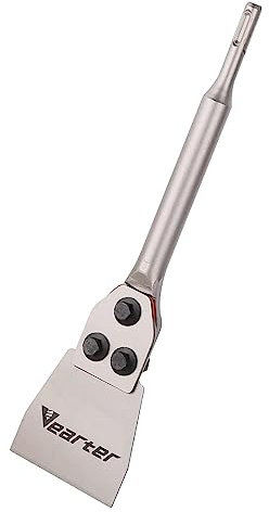 Vearter 75X300mm SDS PLUS 3 Elektro-Hammer-Bodenschaber mit auswechselbarer Klinge und Meißel zum Entfernen von Ziegeln und Beton.