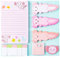 A1DIEE Axolotl Sticky Notes Nette Cartoon Pastell Memo Set Mexican Walking Fish Self Stick Index Sticky Tabs Page Markers Stationäre Lesezeichen Aufkleber Geschenke für Mädchen Büro Schule Supplies