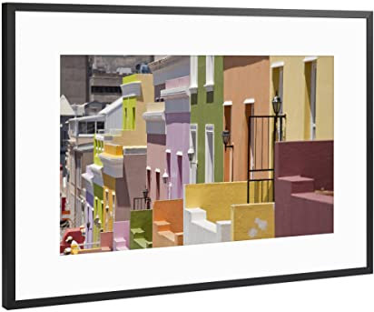 artboxONE Poster mit Rahmen Schwarz (Metallic) 30x20 cm BO-Kaap in Kapstadt, von Dreamtours - gerahmtes Poster