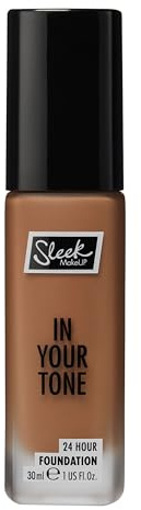 Sleek MakeUP In Your Tone 24-Stunden-Foundation, mittlere aufbaubare Abdeckung in 30 Farbtönen, halbmattes makelloses Finish, 9N